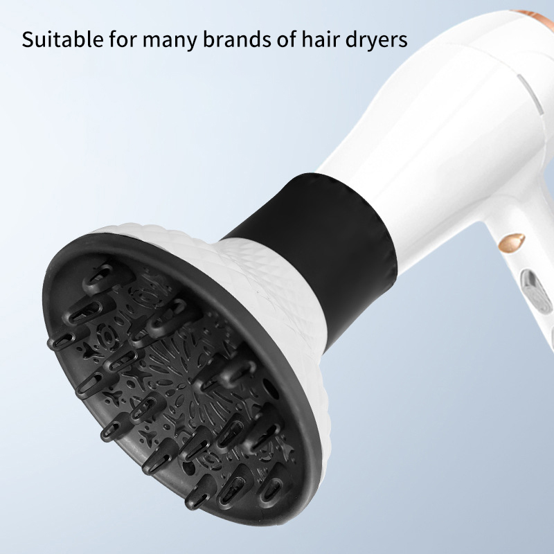 Hair Care For Wavy Hair - Universal เครื่องเป่าผม Diffuser สําหรับผมหยิกหยักเครื่องเป่าผมสิ่งที่แนบมาสําหรับเครื่องเป่าหัวฉีดผมแห้งสม่ําเสมอ Hair Care