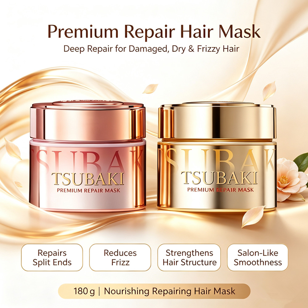 Hair Care Tsubaki - TSUBAKI พรีเมียม รีแพร์ มาส์ก ซ่อมแซมผมเสียอย่างล้ำลึก ช่วยให้ผมเรียบลื่นและบำรุง