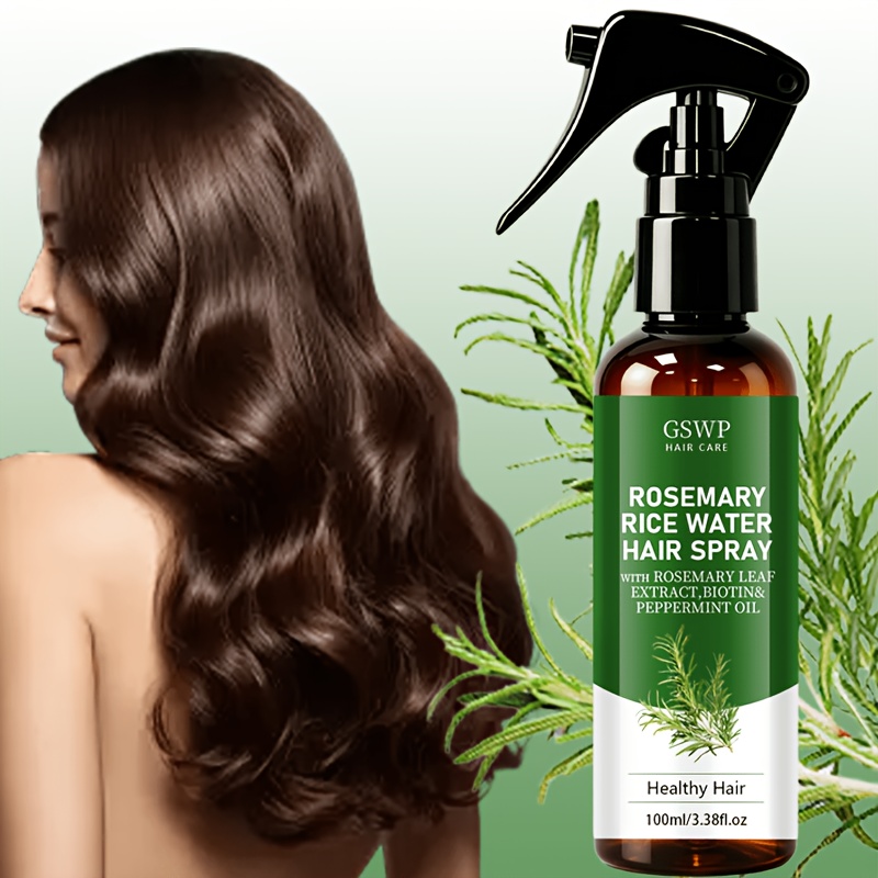 Hair Care With Rice Water - GSWP สเปรย์บำรุงเส้นผมสูตรน้ำข้าวโรสแมรี่ รุ่นปรับปรุงใหม่ ทำให้ผมเรียบลื่น ลดการชี้ฟู และเสริมความแข็งแรงให้เส้นผม