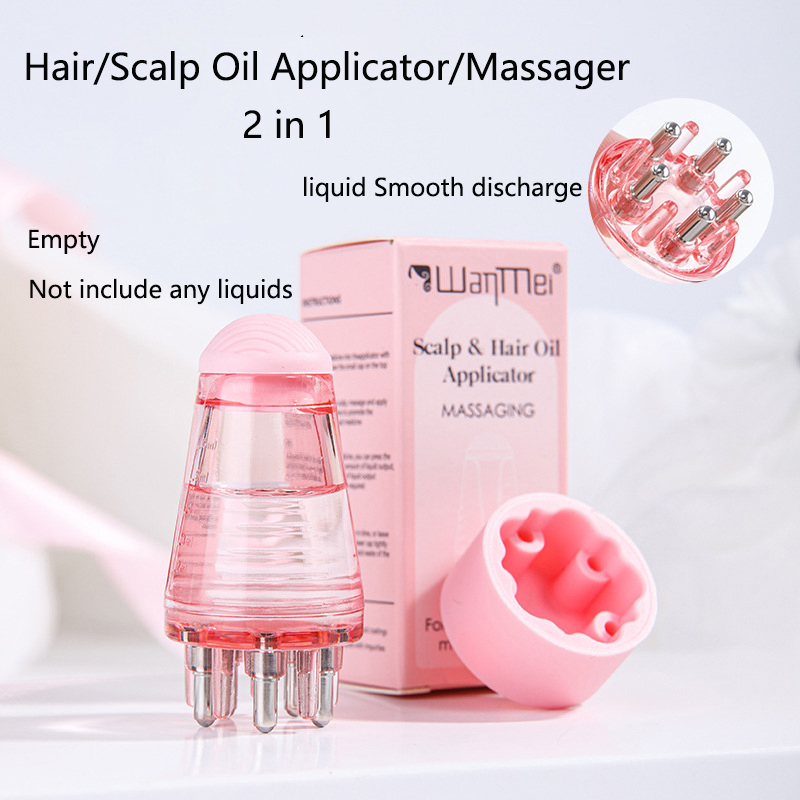 Hair Growth Serum Oil - แปรงนวดศีรษะขนาดเล็ก 6 มล. สำหรับทาผลิตภัณฑ์บำรุงเส้นผม น้ำมัน ยา