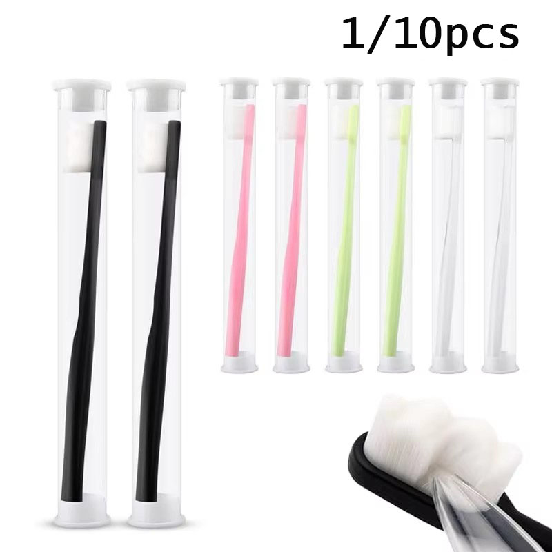 Hair Care For Wavy Hair - 1-10 ชิ้นแปรงสีฟันขนนุ่มพิเศษแปรงสีฟันขนแปรงนาโนล้านแปรงฟันทำความสะอาดลึกแบบพกพาการดูแลช่องปากสำหรับการเดินทางเครื่องมือ