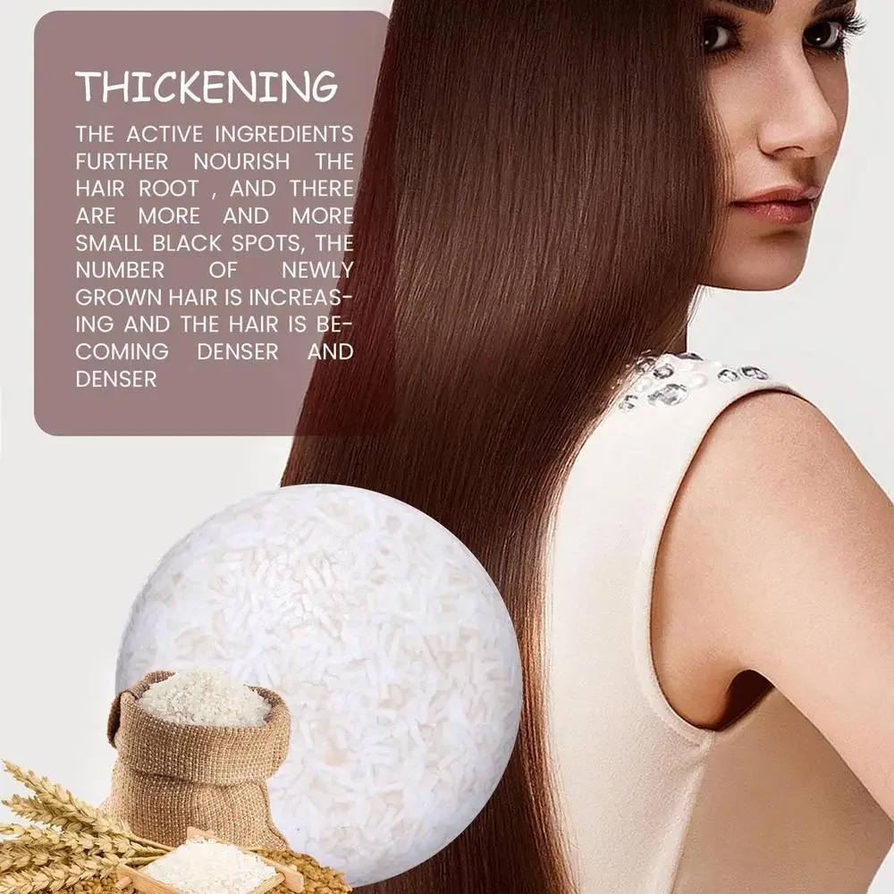 Hair Care Organic - ข้าวอินทรีย์แชมพูสบู่บาร์น้ํามันฟรีสบู่น้ําข้าวโปรตีน Nourishing Anti-loss Hair Soap Hair