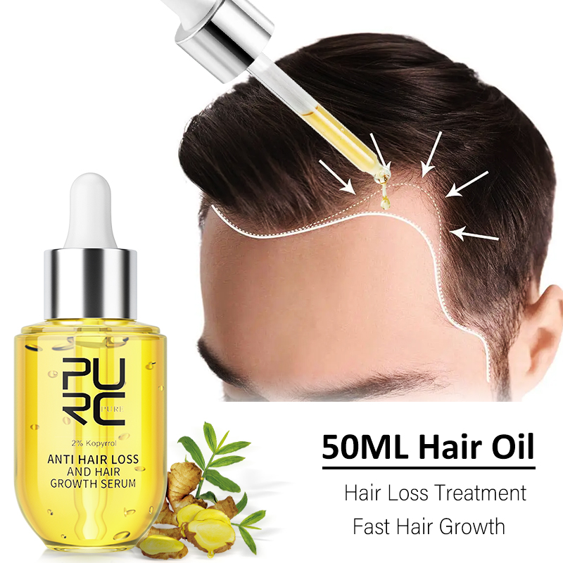 Hair Care Organic - PURC Biotin Ginger Hair Growth ผลิตภัณฑ์สําหรับผู้ชายผู้หญิง