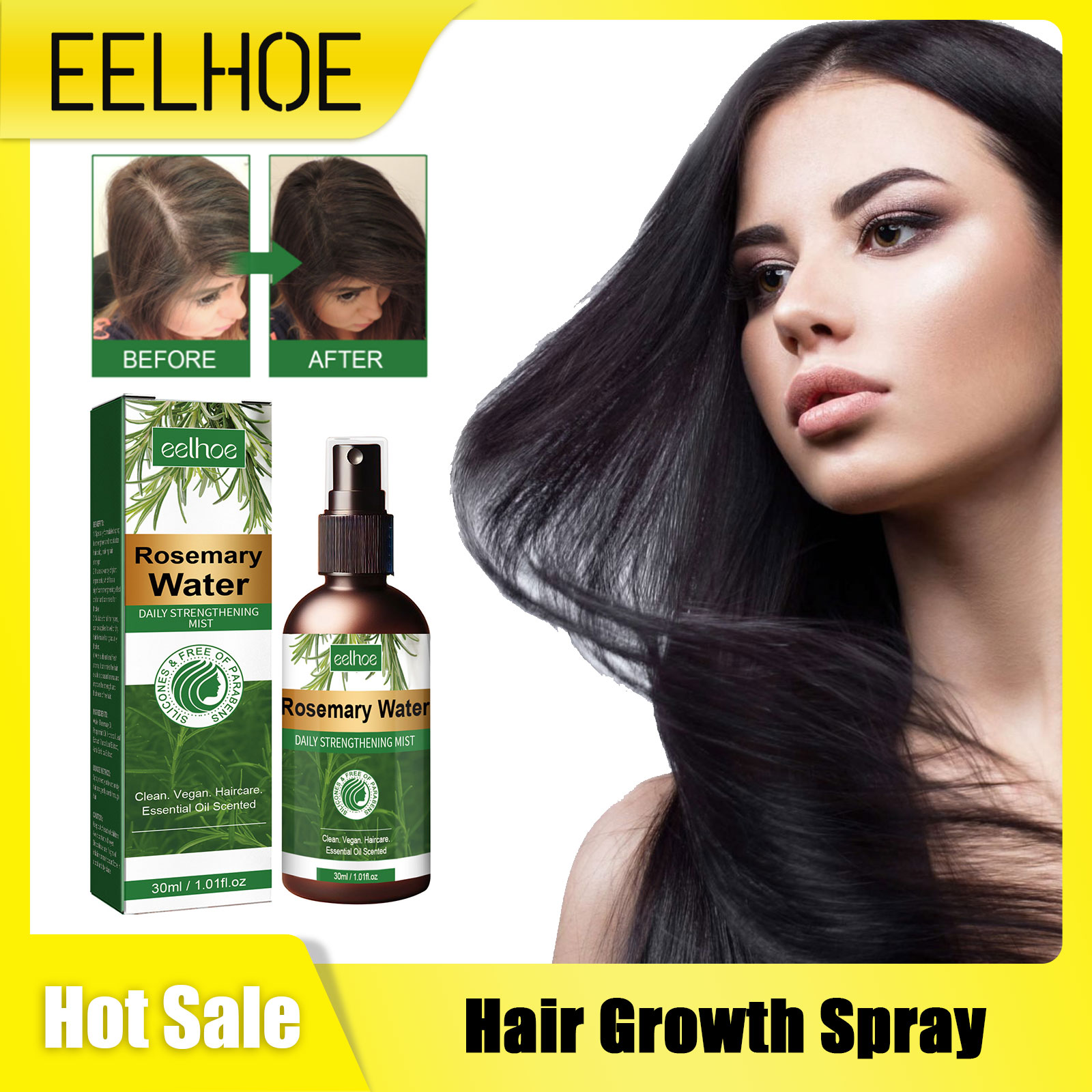 Hair Care Organic - สเปรย์โรสแมรี่สําหรับผมบํารุงหนังศีรษะเสริมสร้างผมร่วง Care แยกปลาย Remover Organic Hair