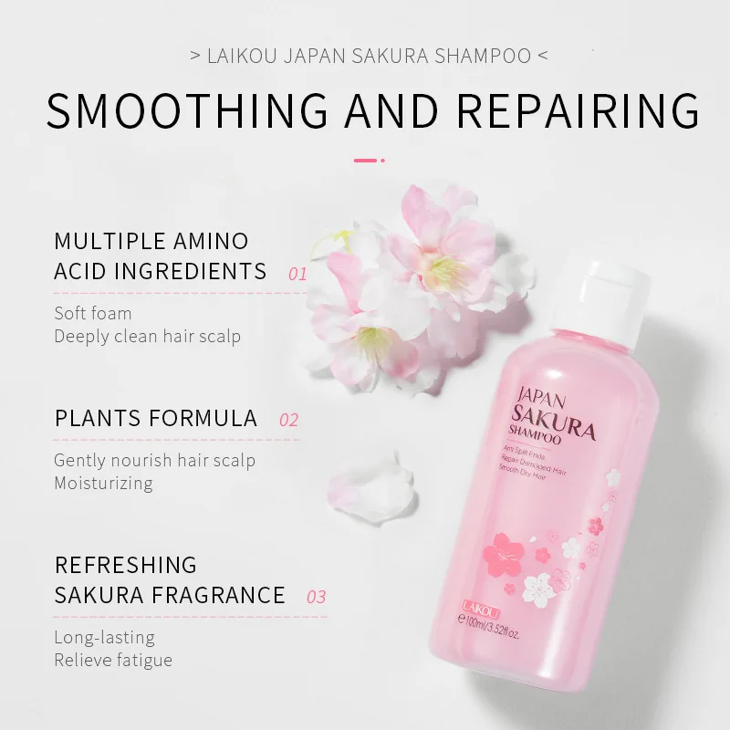LAIKOU ญี่ปุ่น Sakura แชมพูซ่อ - Hair Care Organic บทวิจารณ์และราคา