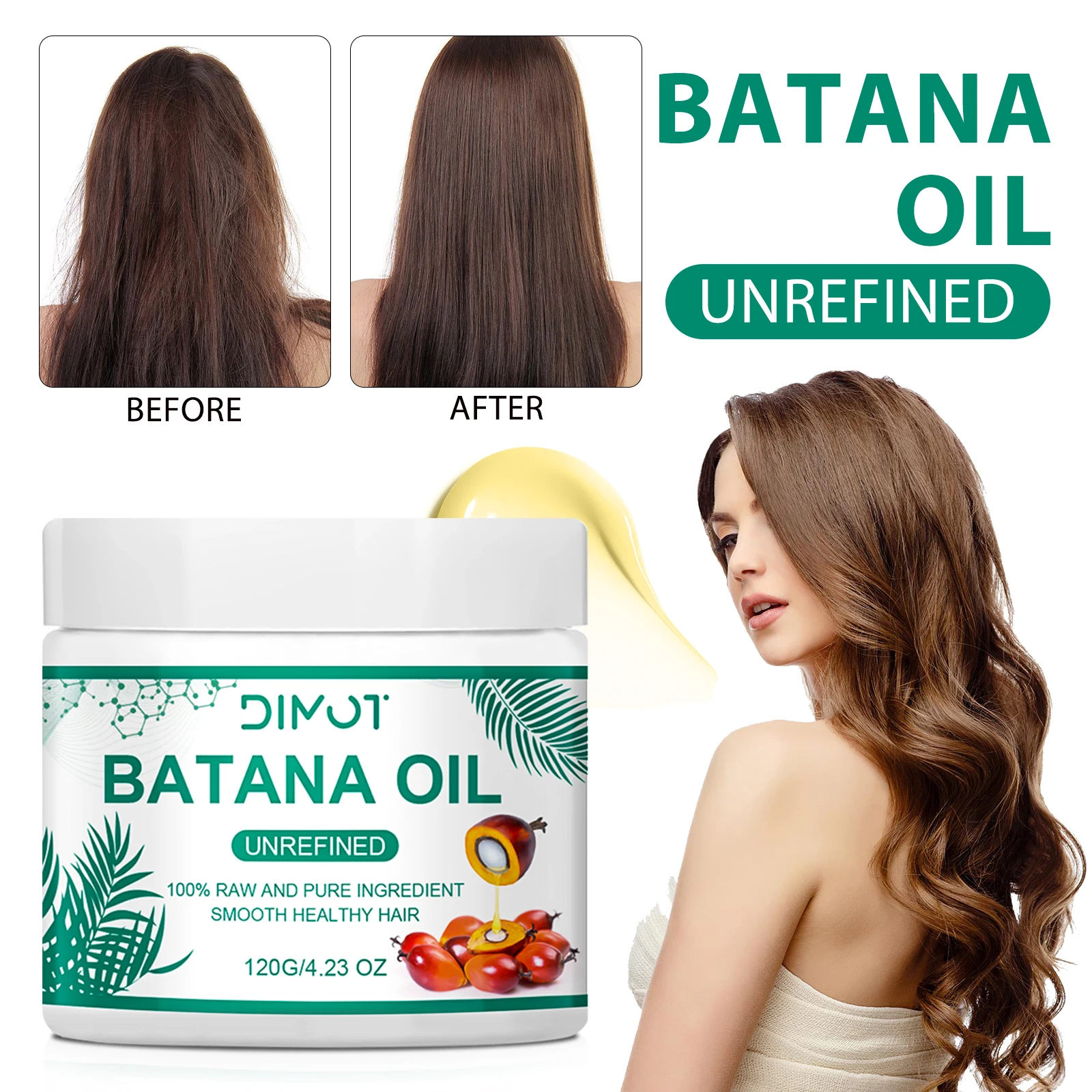 มาส์กผม น้ำมันบาตานา น้ำมันบำร - Hair Care Organic บทวิจารณ์และราคา