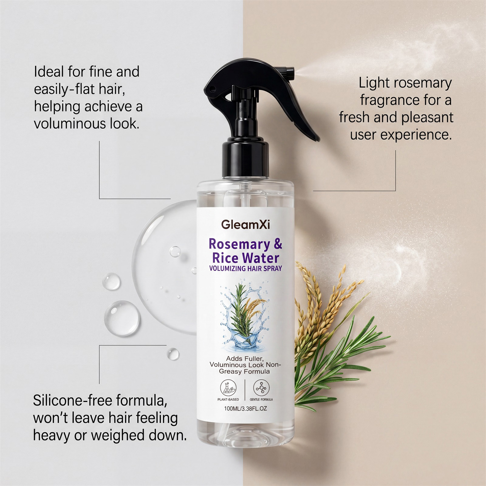 สเปรย์บำรุงผมน้ำข้าวผสมโรสแมรี - Hair Care With Rice Water บทวิจารณ์และราคา