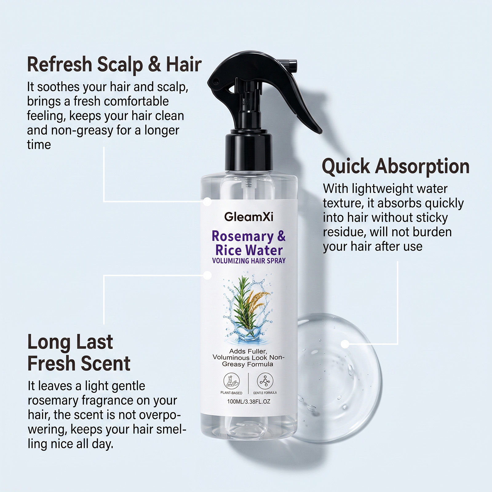 โรสแมรี่ ไรซ์ วอเตอร์ แฮร์ มิส - Hair Care With Rice Water บทวิจารณ์และราคา