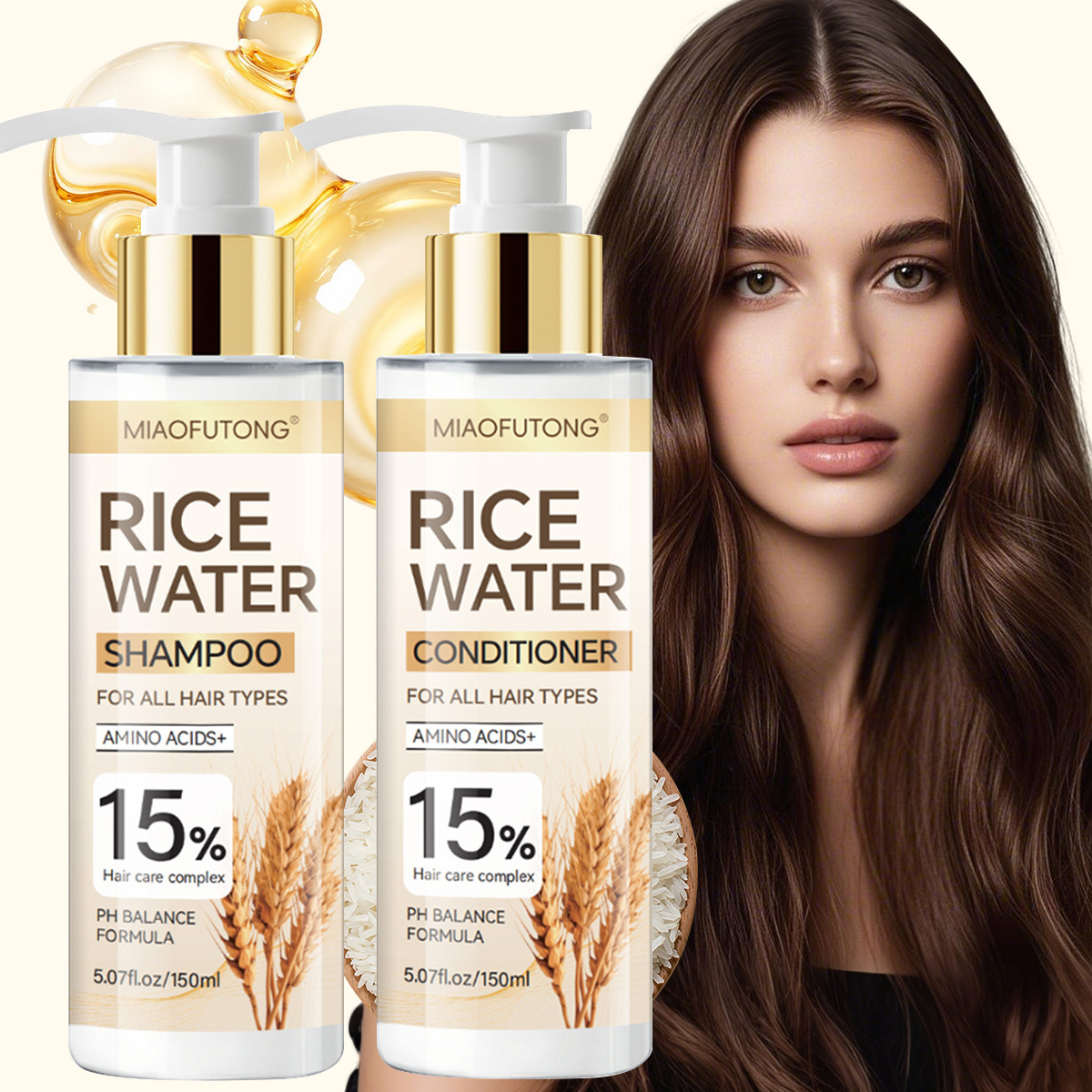 แชมพูน้ำข้าว ครีมนวดผม น้ำข้าว - Hair Care With Rice Water บทวิจารณ์และราคา