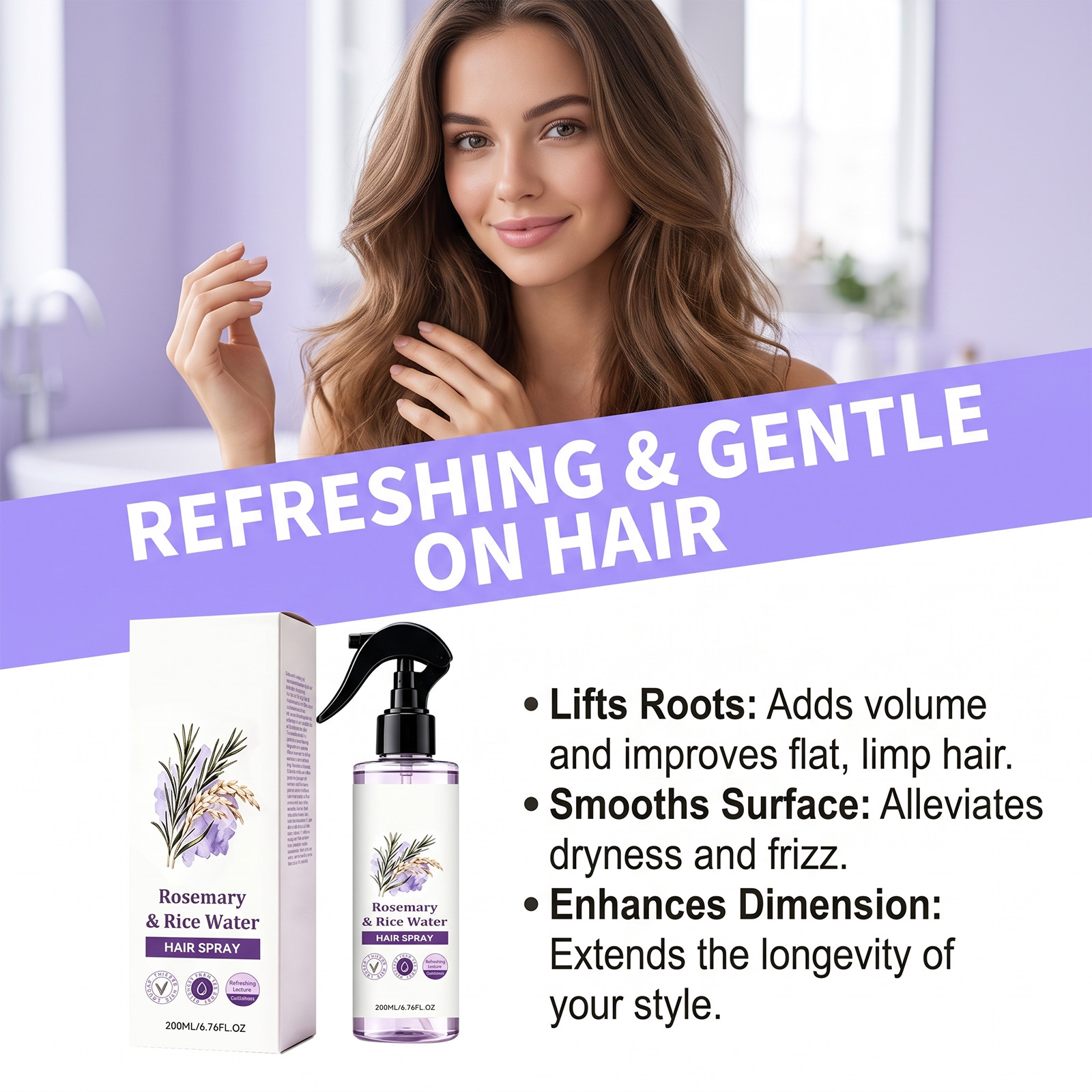 สเปรย์บำรุงผมสูตรน้ำข้าวผสมโรส - Hair Care With Rice Water บทวิจารณ์และราคา
