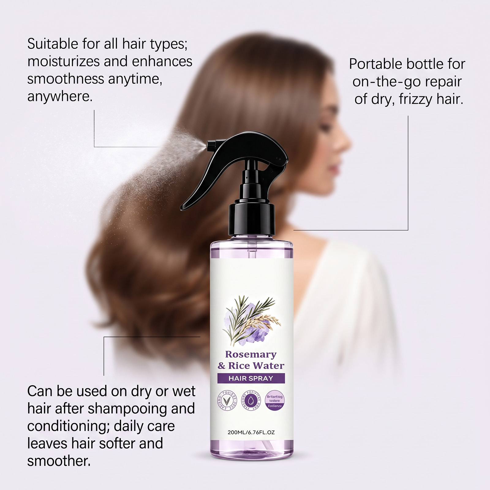 สเปรย์บำรุงผมสูตรน้ำข้าวผสมโรส - Hair Care With Rice Water บทวิจารณ์และราคา