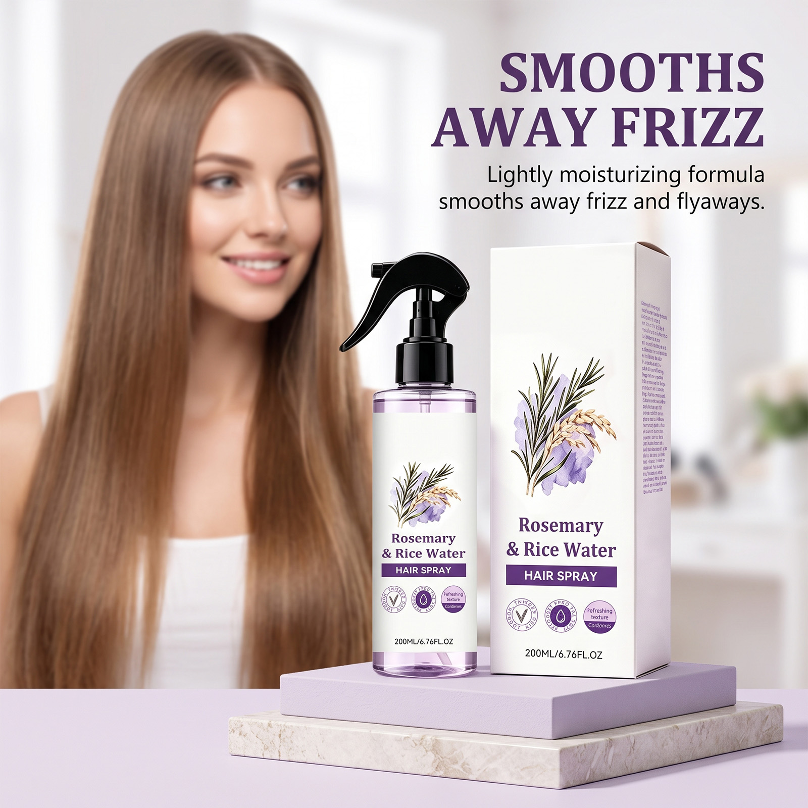 สเปรย์บำรุงผมสูตรน้ำข้าวผสมโรส - Hair Care With Rice Water บทวิจารณ์และราคา