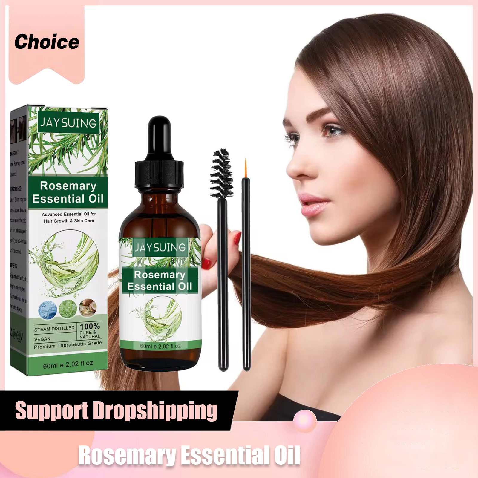 น้ํามันหอมระเหยโรสแมรี่สําหรับ - Hair Growth Serum Oil บทวิจารณ์และราคา