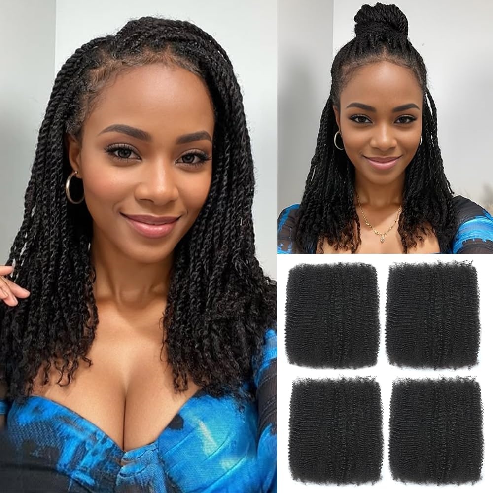 ผมแท้แบบ Afro Kinky Curly สำหร - Hair Care Color บทวิจารณ์และราคา