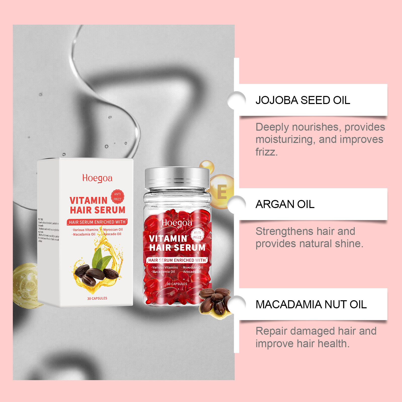 วิตามินเซรั่มบํารุงเส้นผมแคปซู - Hair Growth Serum Oil บทวิจารณ์และราคา
