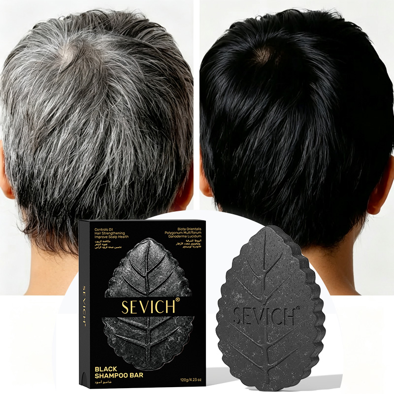 สบู่แชมพูสีดำสำหรับปกปิดผมขาว  - Hair Care Organic บทวิจารณ์และราคา