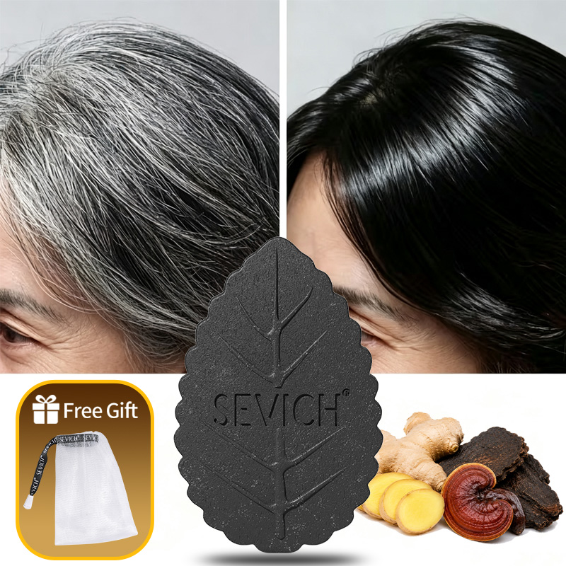สบู่แชมพูสีดำสำหรับปกปิดผมขาว  - Hair Care Organic บทวิจารณ์และราคา